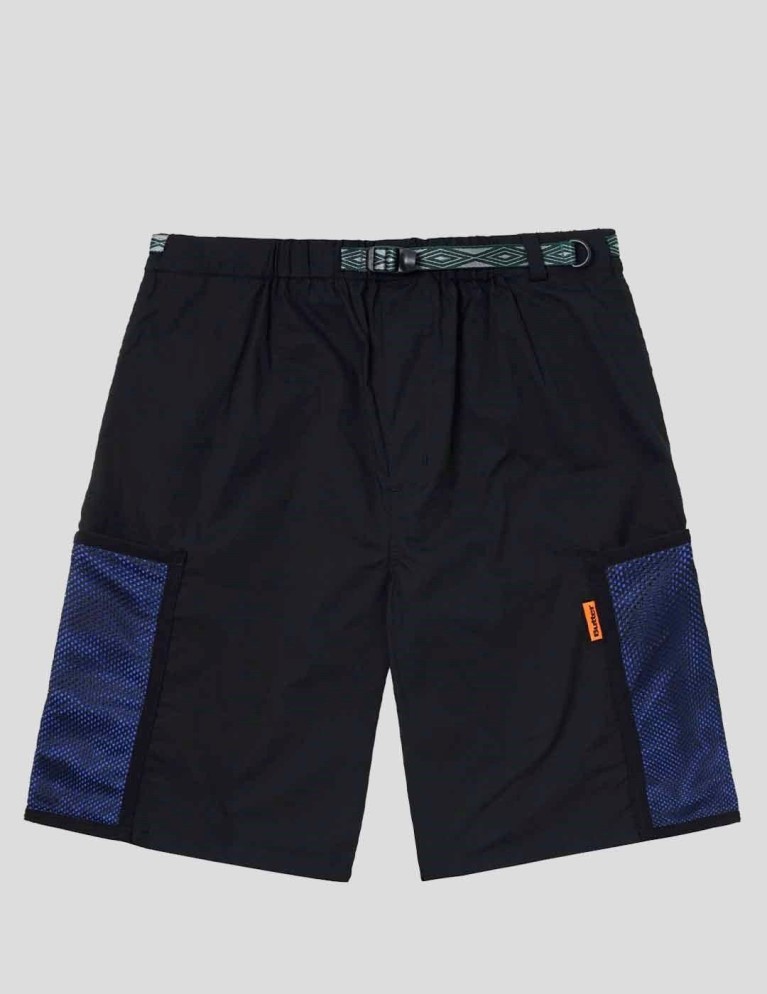 Short BUTTER GOODS mesh cargo corto nero
